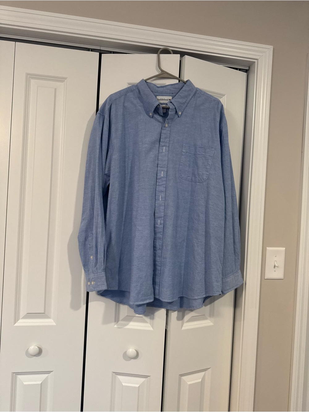 Saddlebred Light Blue Button-Down Casual Shirt